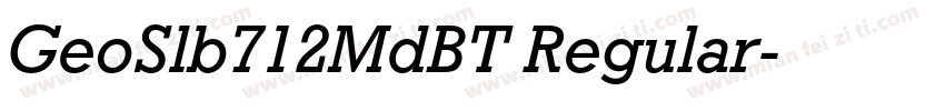 GeoSlb712MdBT Regular字体转换
